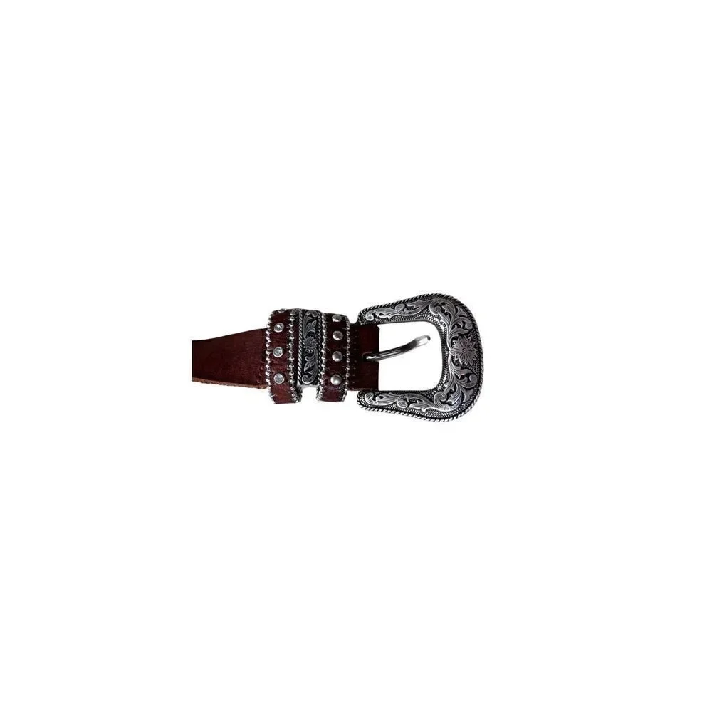 Girls belt silver western size 20